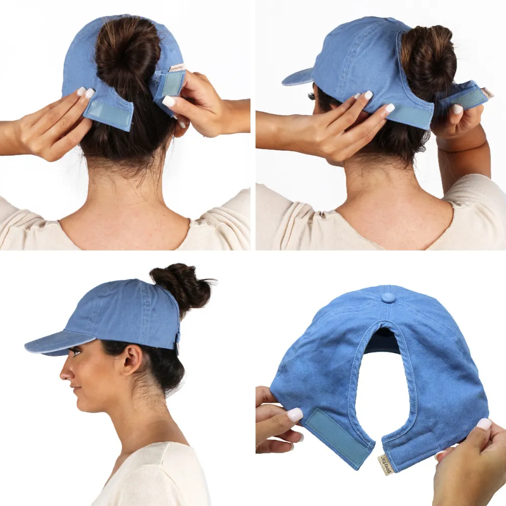 HCAPMT307 -  Solid Mesh Back Ponyflo Cap