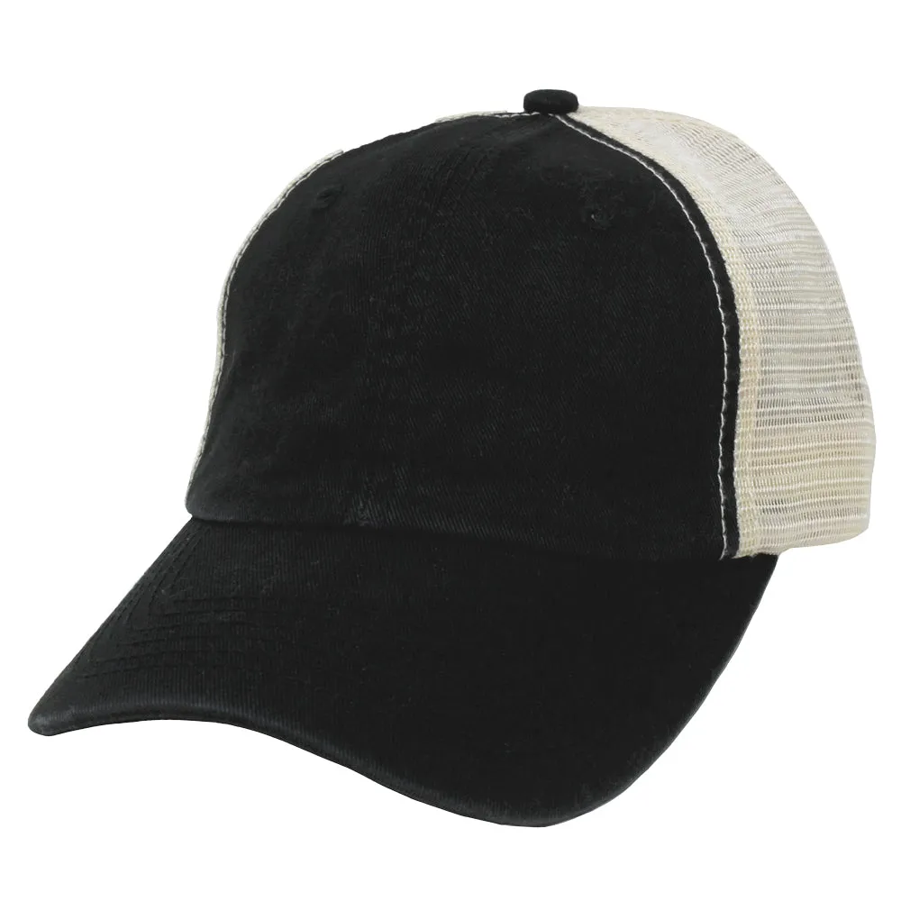 HCAPMT307 -  Solid Mesh Back Ponyflo Cap