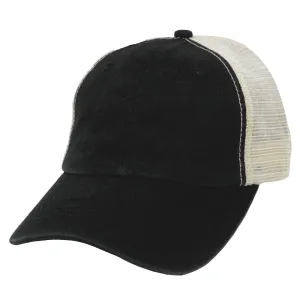 HCAPMT307 -  Solid Mesh Back Ponyflo Cap