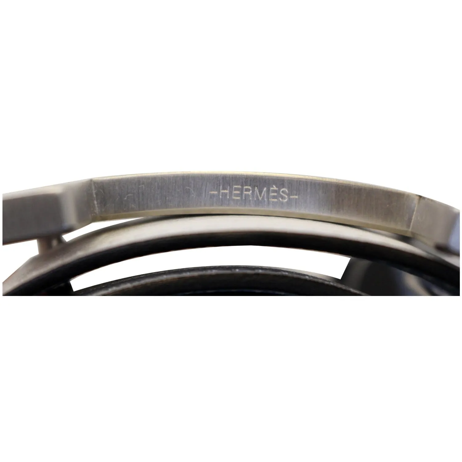 HERMES Buckle H Reversible Blet White Size 42