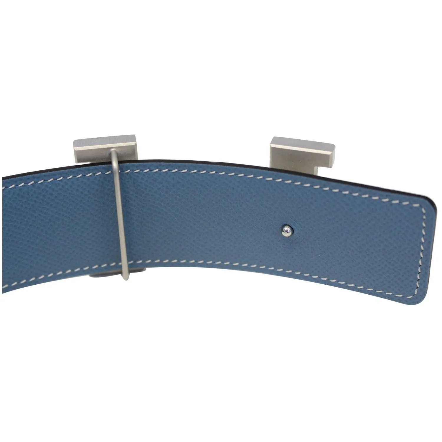 HERMES Buckle H Reversible Blet White Size 42