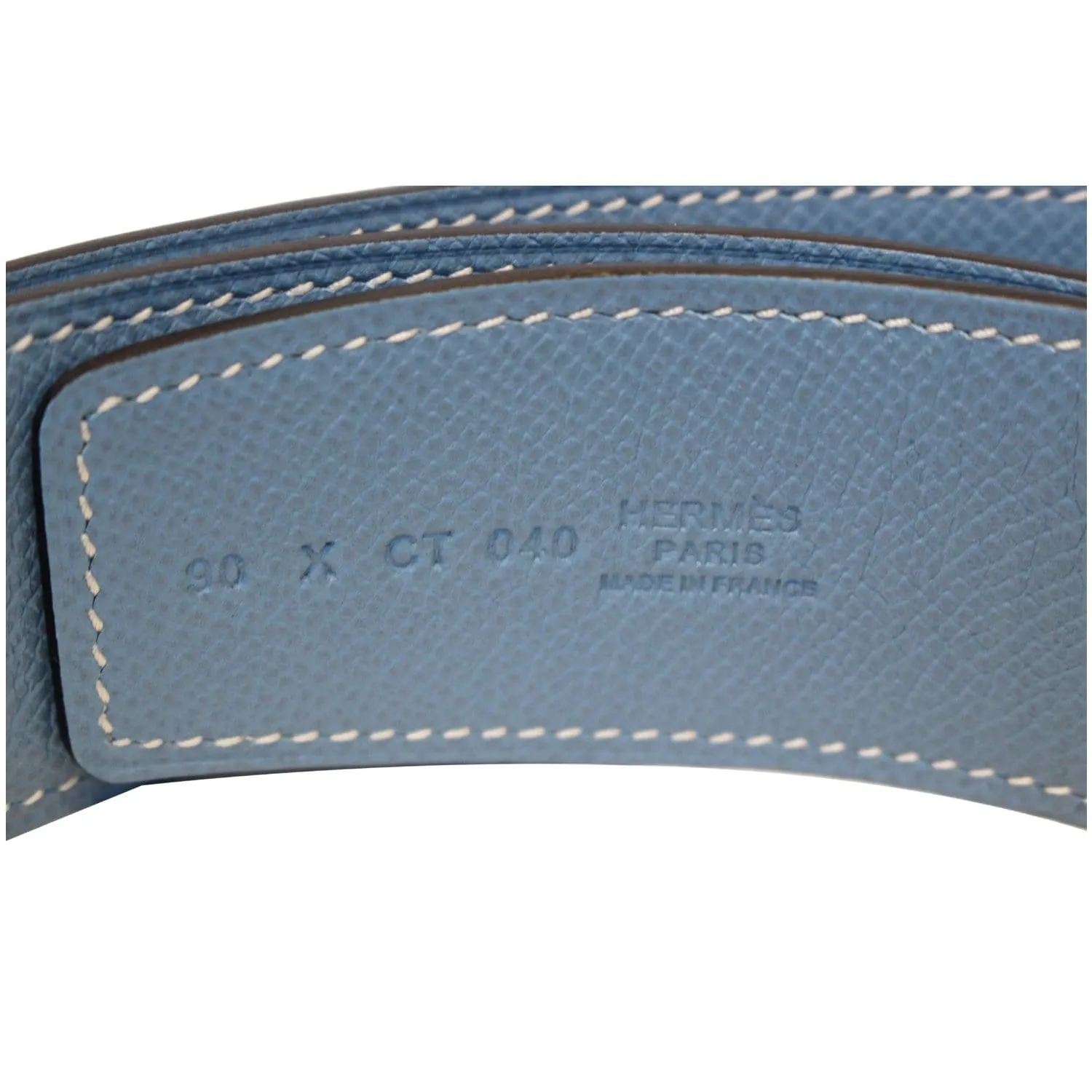 HERMES Buckle H Reversible Blet White Size 42