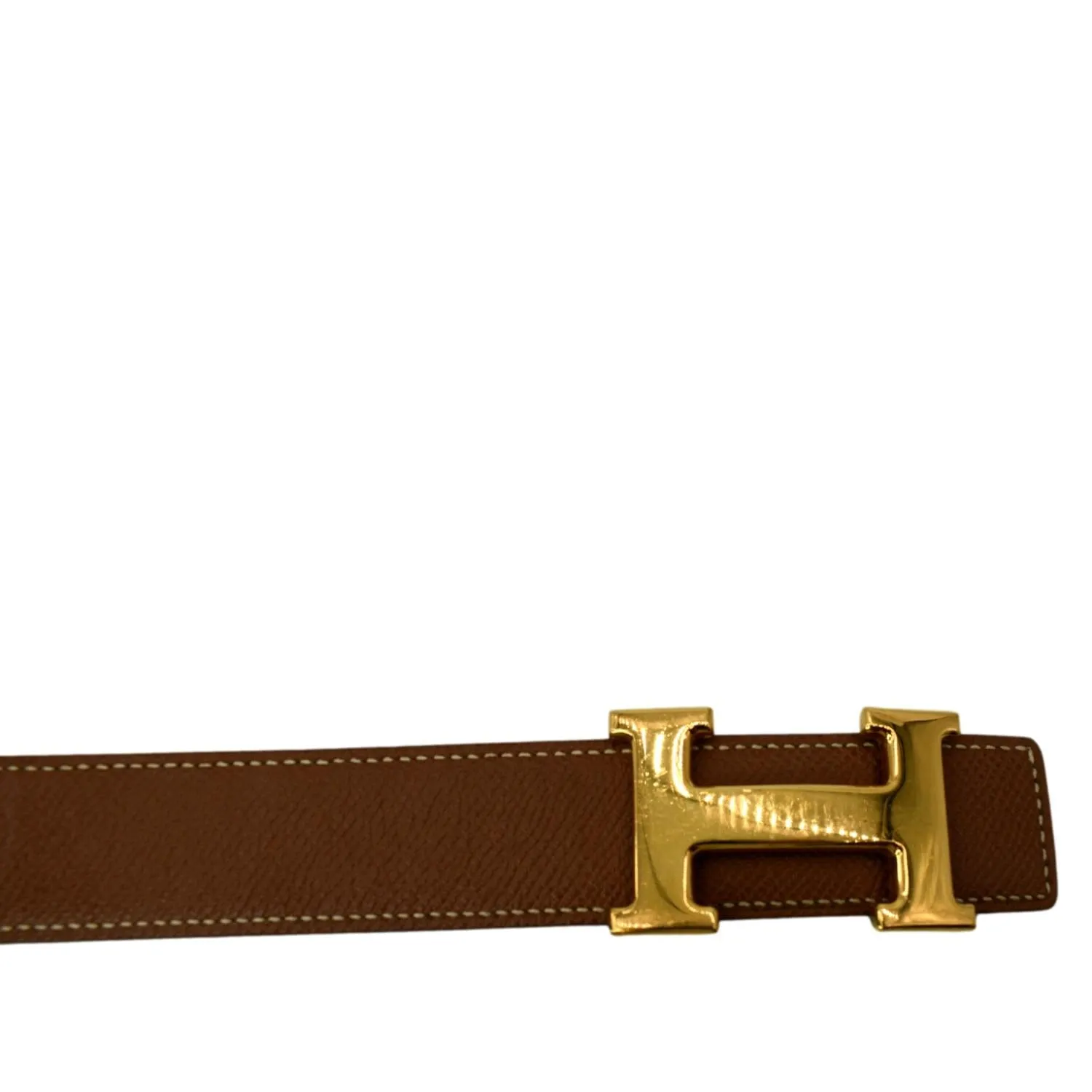 HERMES Constance H Buckle Reversible Belt Brown