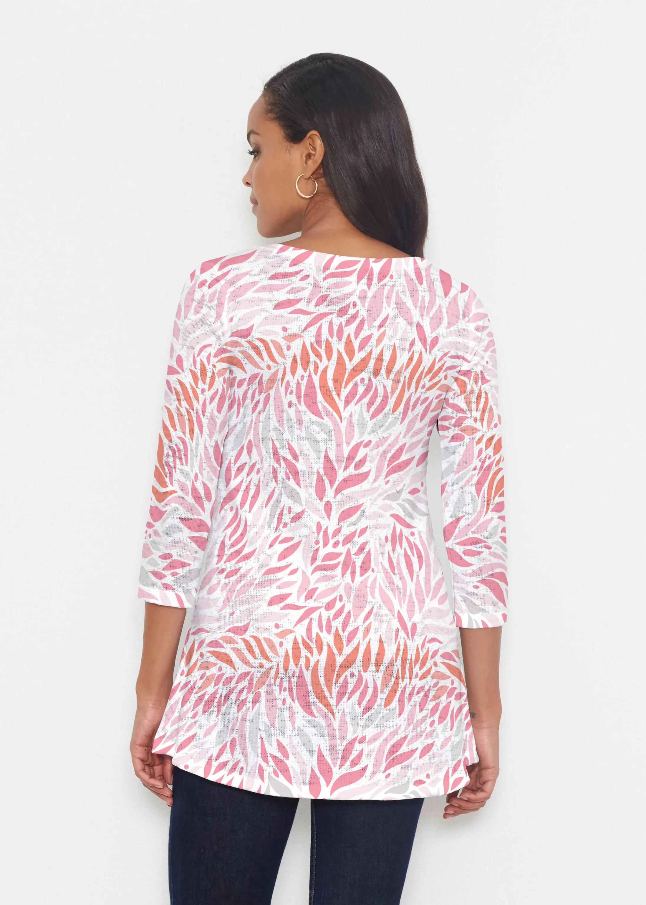 Hotsy Totsy Pink (8145) ~ Katherine Hi-Lo Thermal Tunic