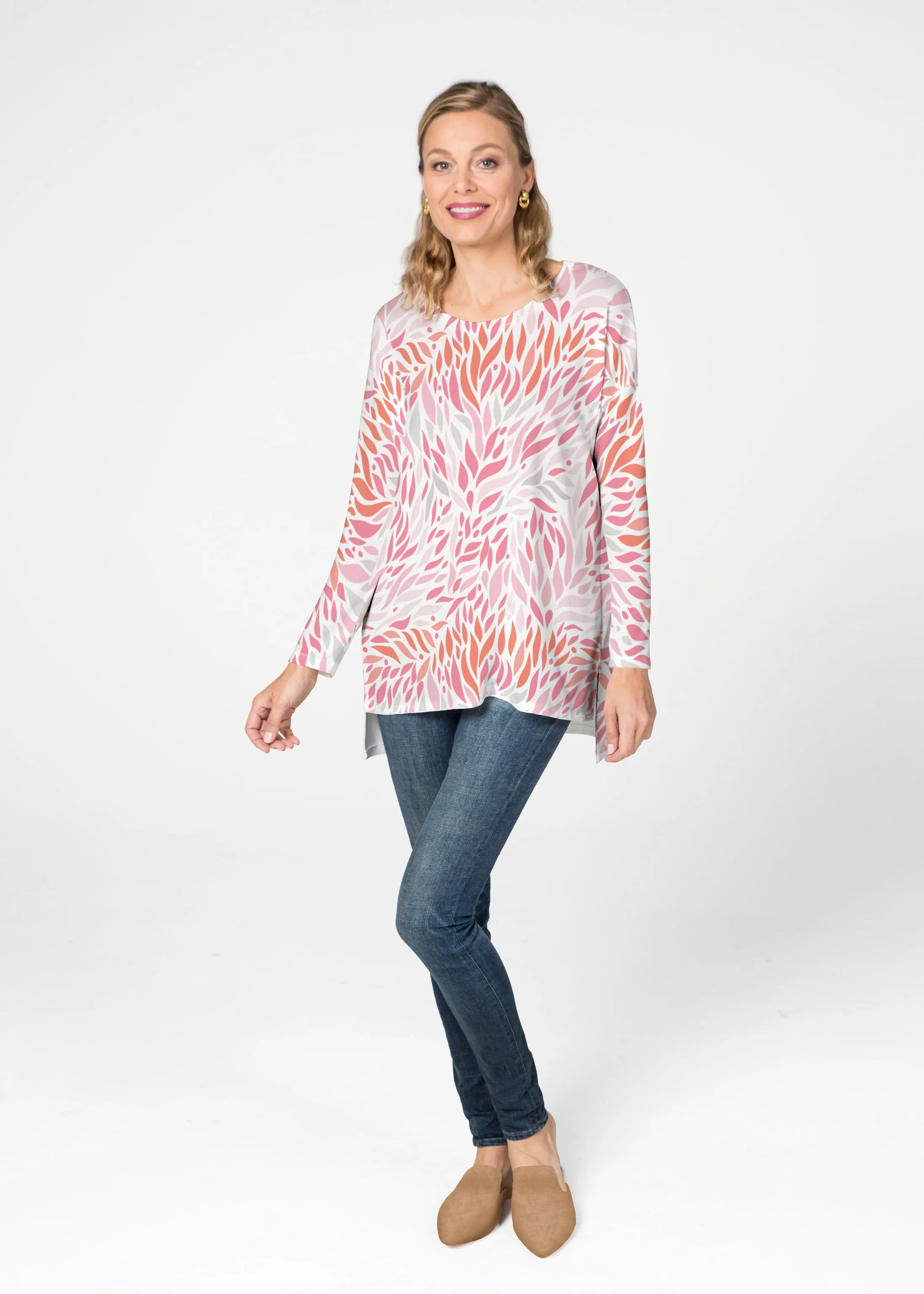 Hotsy Totsy Pink (8145) ~ Slouchy Butterknit Top