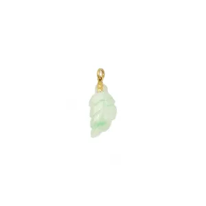 Jade Fern Leaf Pendant (18K)