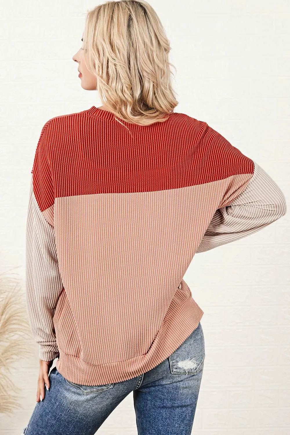 KHD Color Block Dropped Shoulder T-Shirt
