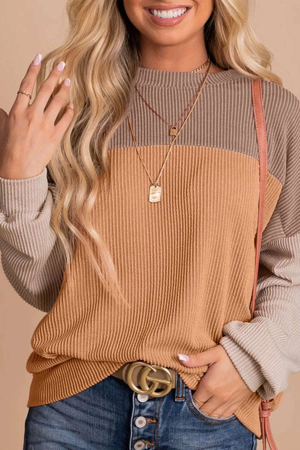 KHD Color Block Dropped Shoulder T-Shirt