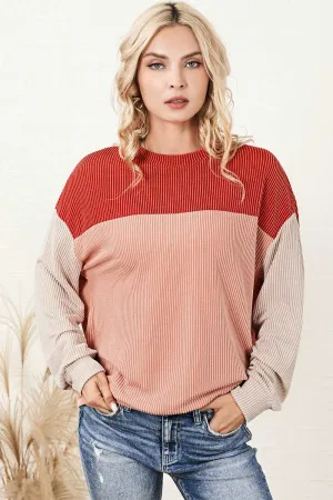 KHD Color Block Dropped Shoulder T-Shirt