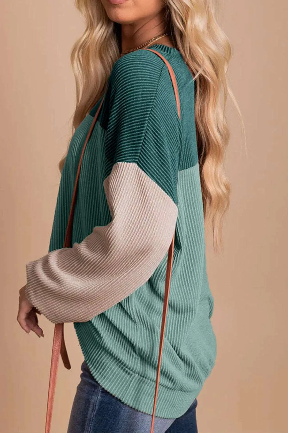 KHD Color Block Dropped Shoulder T-Shirt