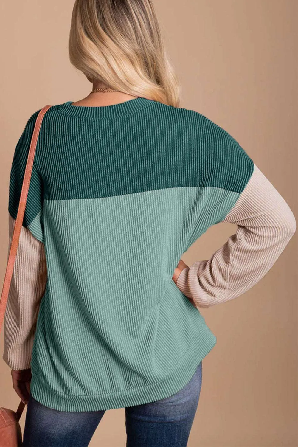 KHD Color Block Dropped Shoulder T-Shirt