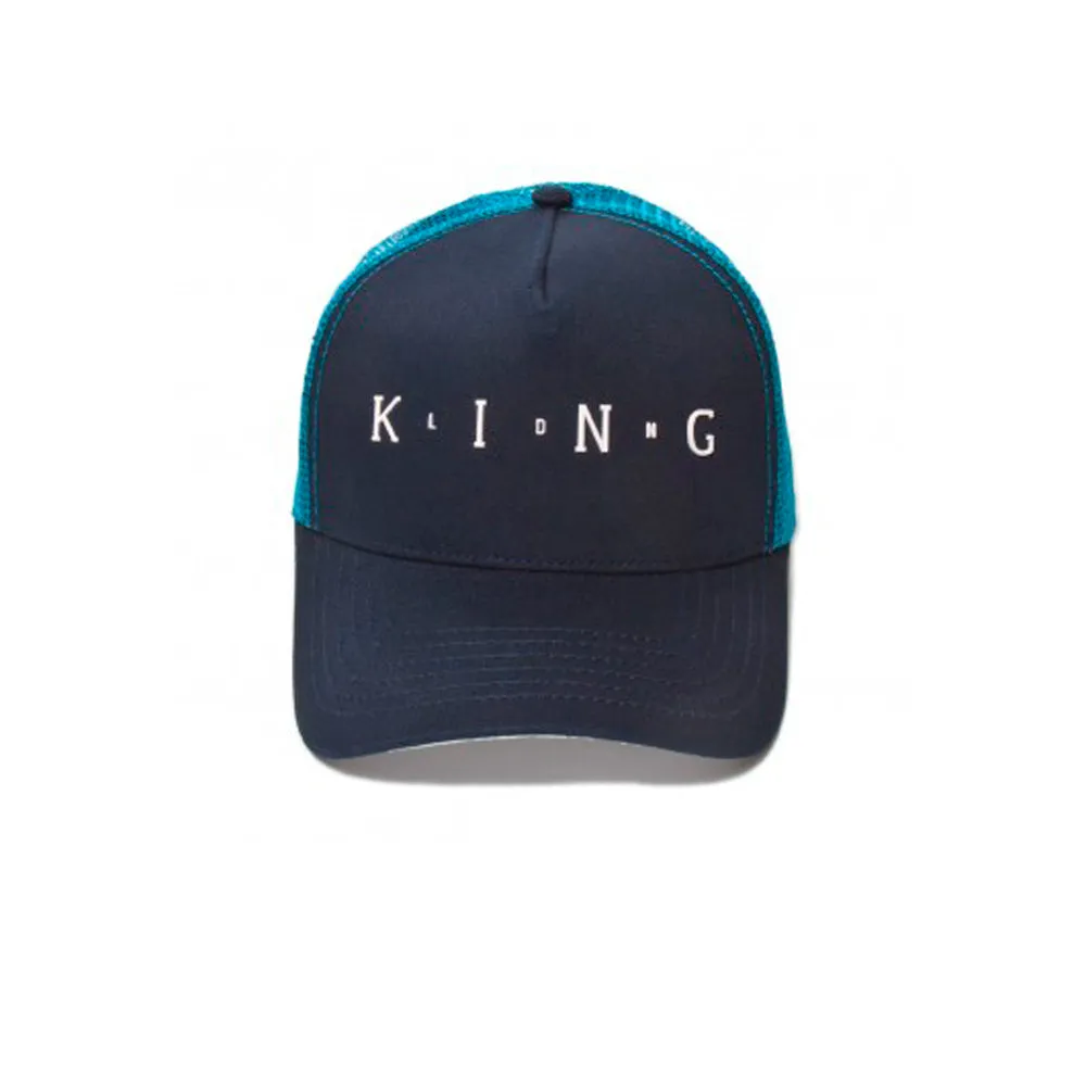 King Apparel - Aldgate Mesh - Trucker/Snapback - Ink/Light Blue