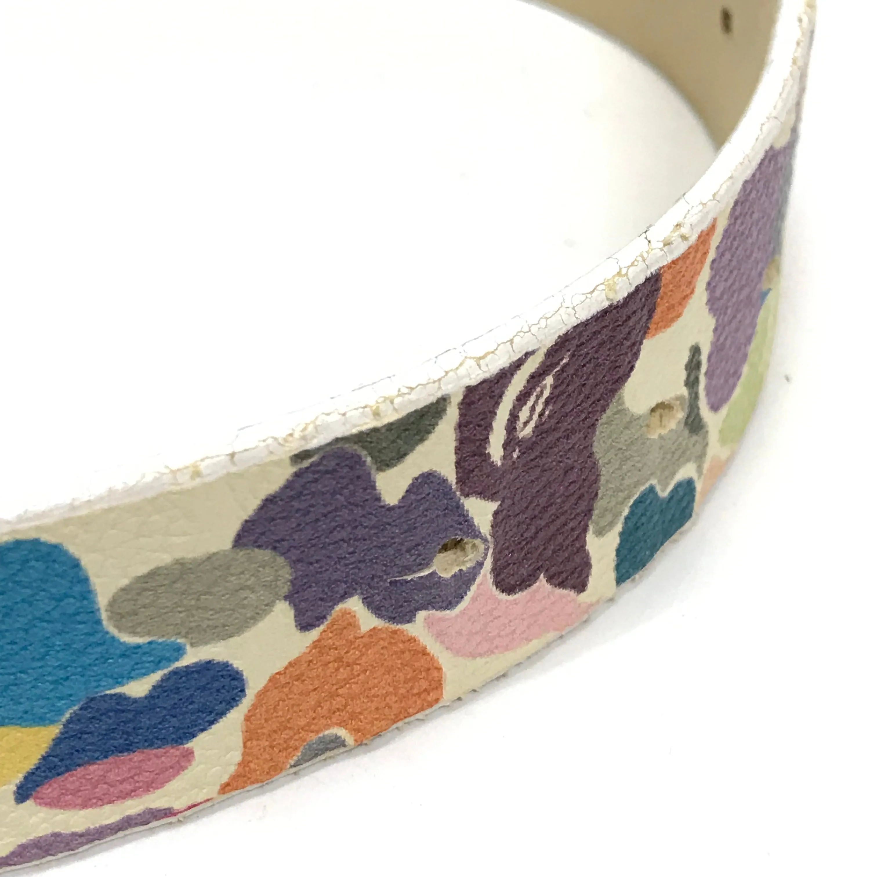 [L] A Bathing Ape Bape Vintage Multi Camo Leather Belt
