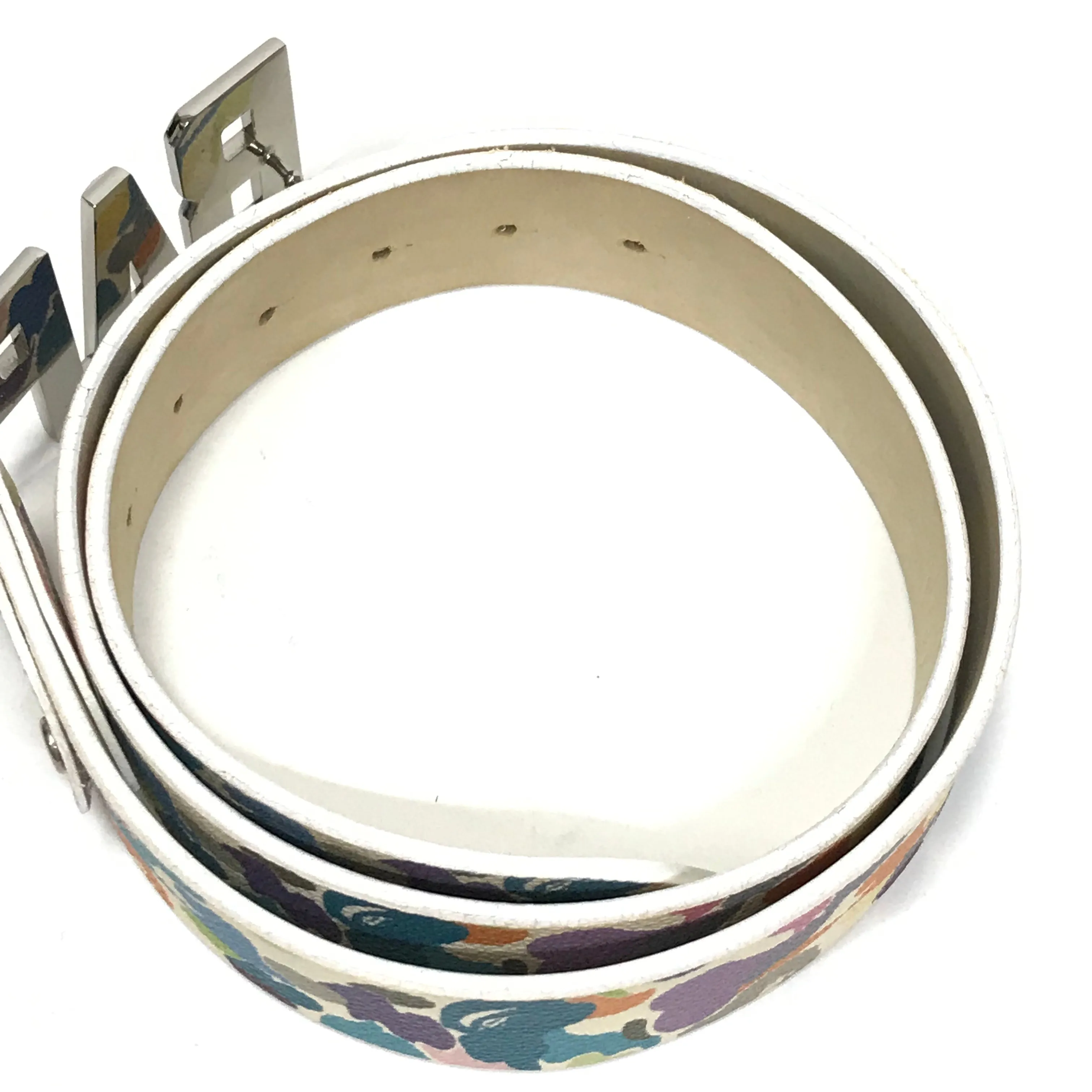 [L] A Bathing Ape Bape Vintage Multi Camo Leather Belt