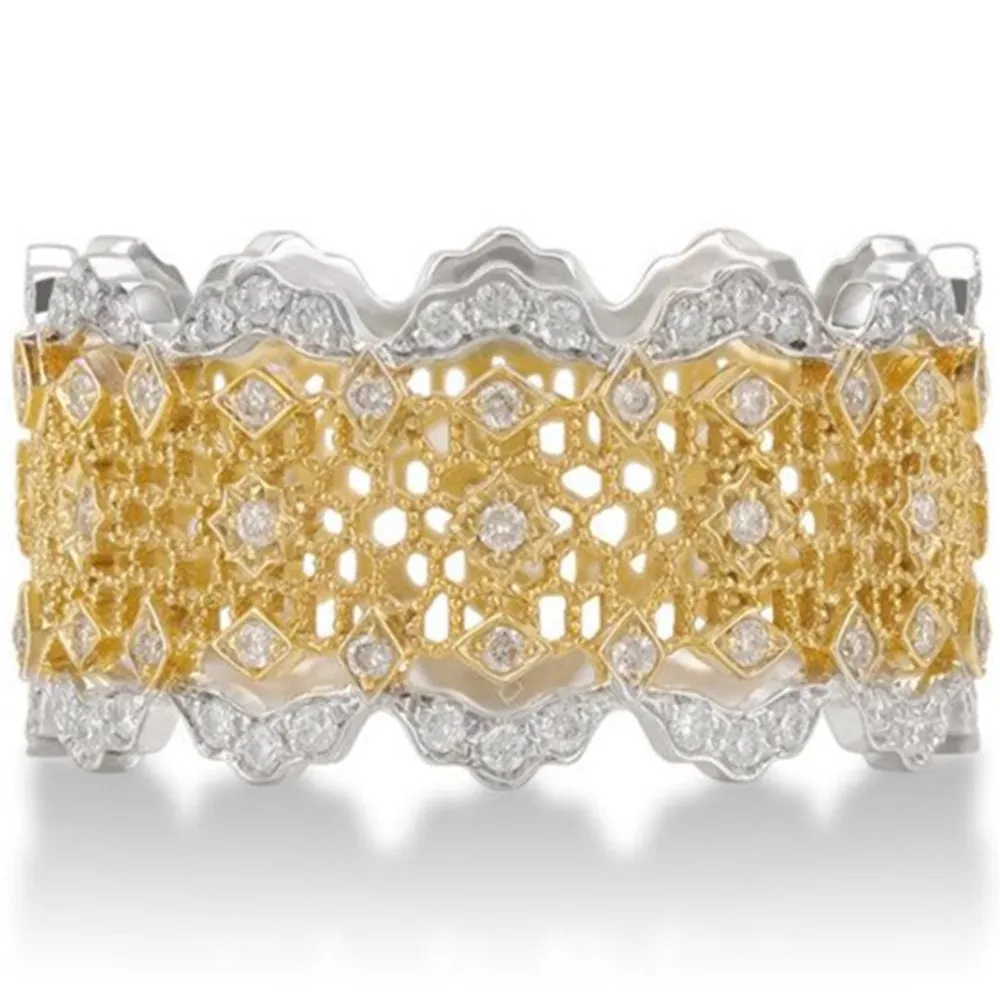Lace Filigree Hollow Out Diamond Ring