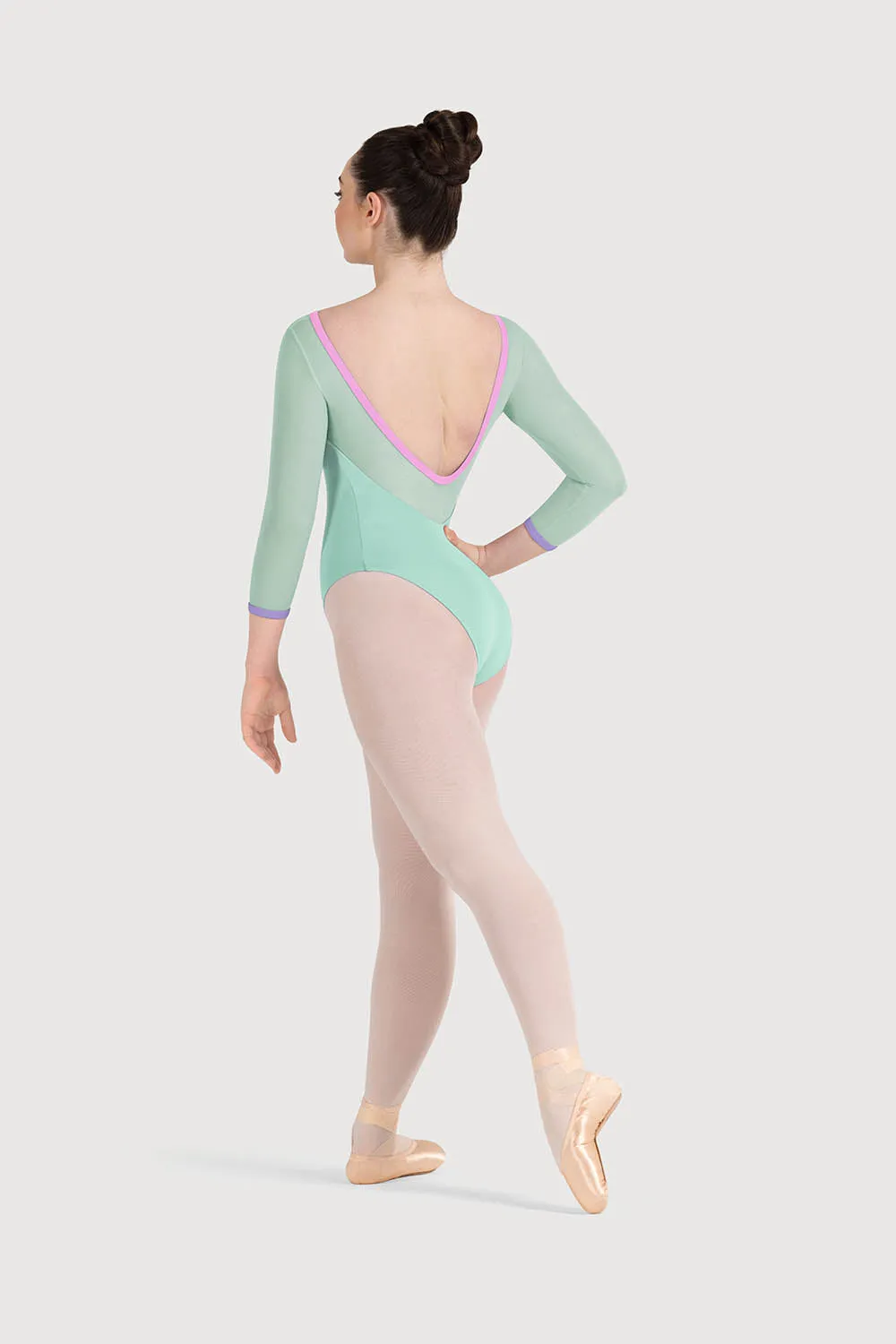 LB5249 - Bloch Cilla Sweetheart Mesh Womens 3/4 Sleeve Leotard
