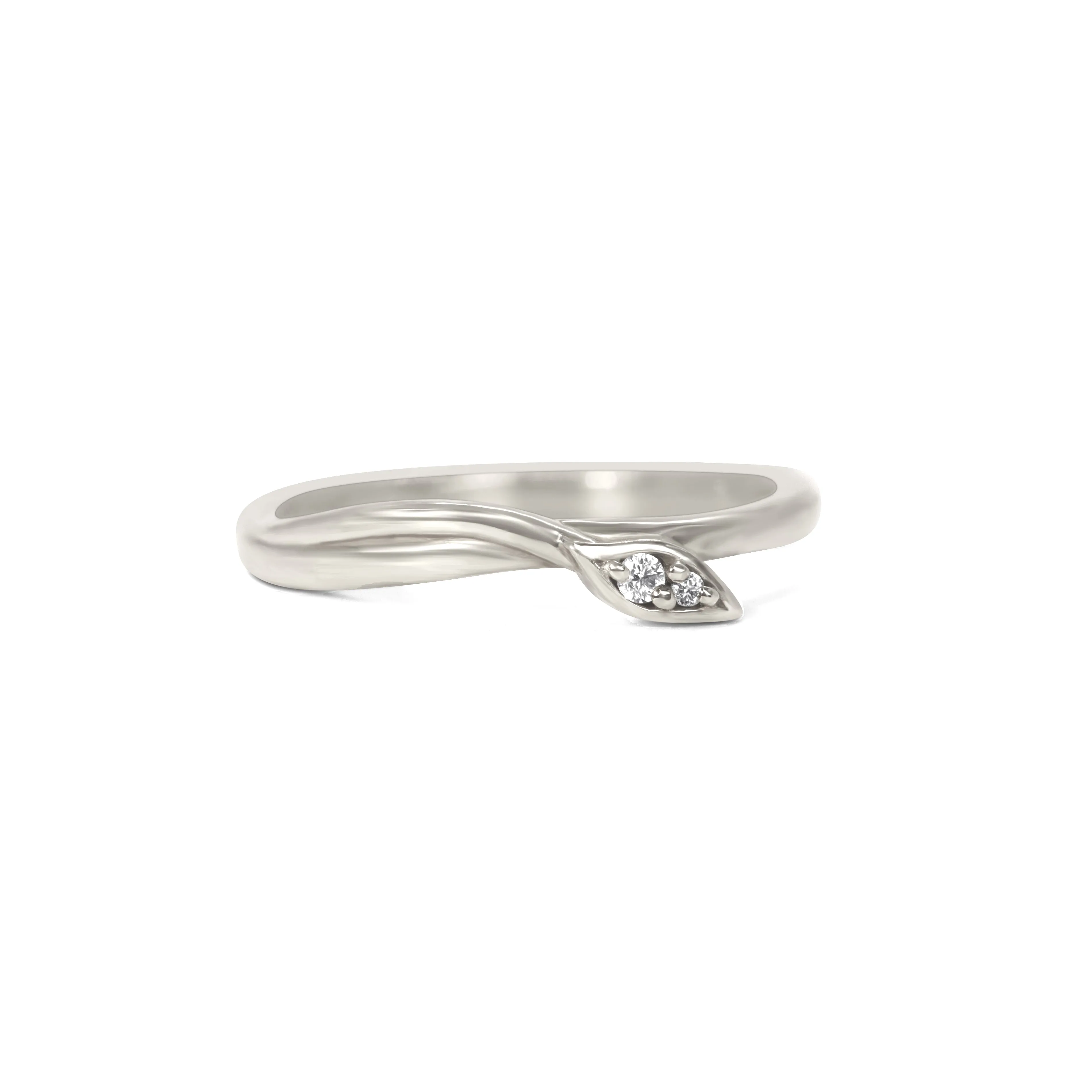 Leaf Wrap Double Diamond Ring