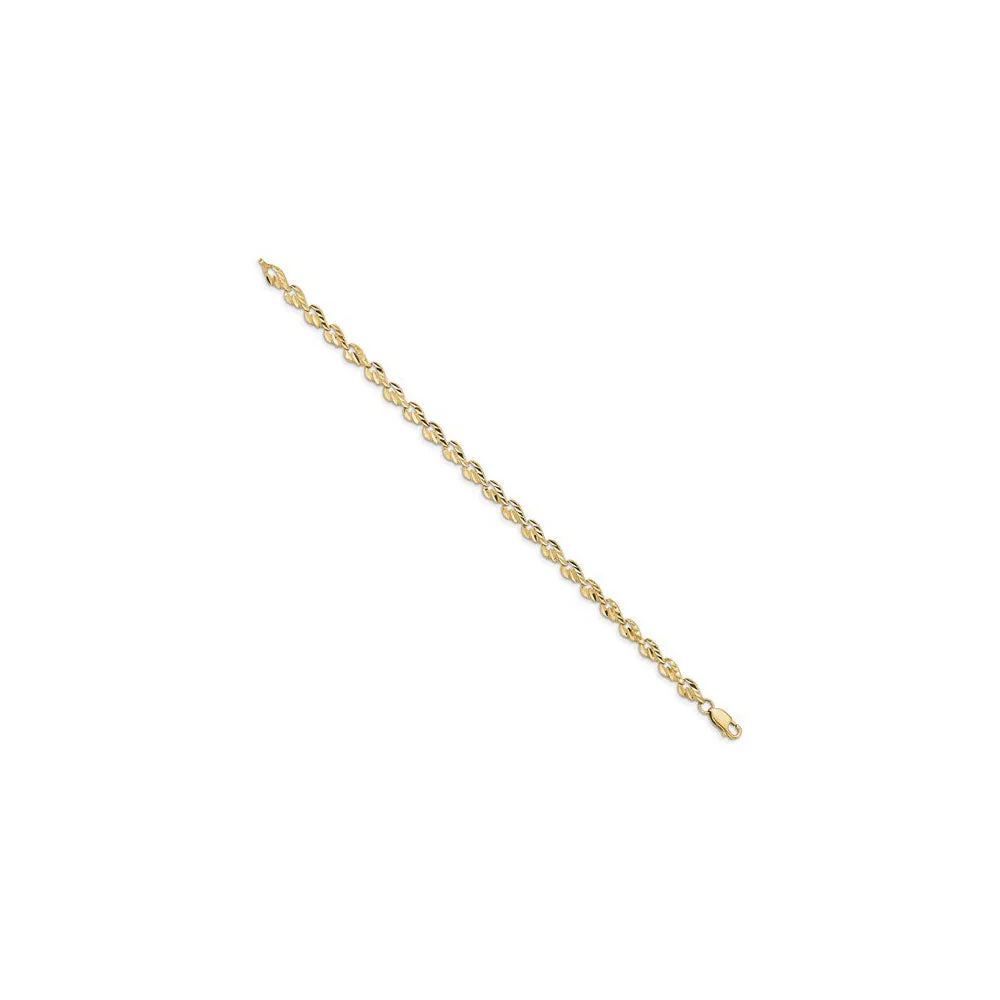 Leafy Diamond-Cut Bracelet (14K)