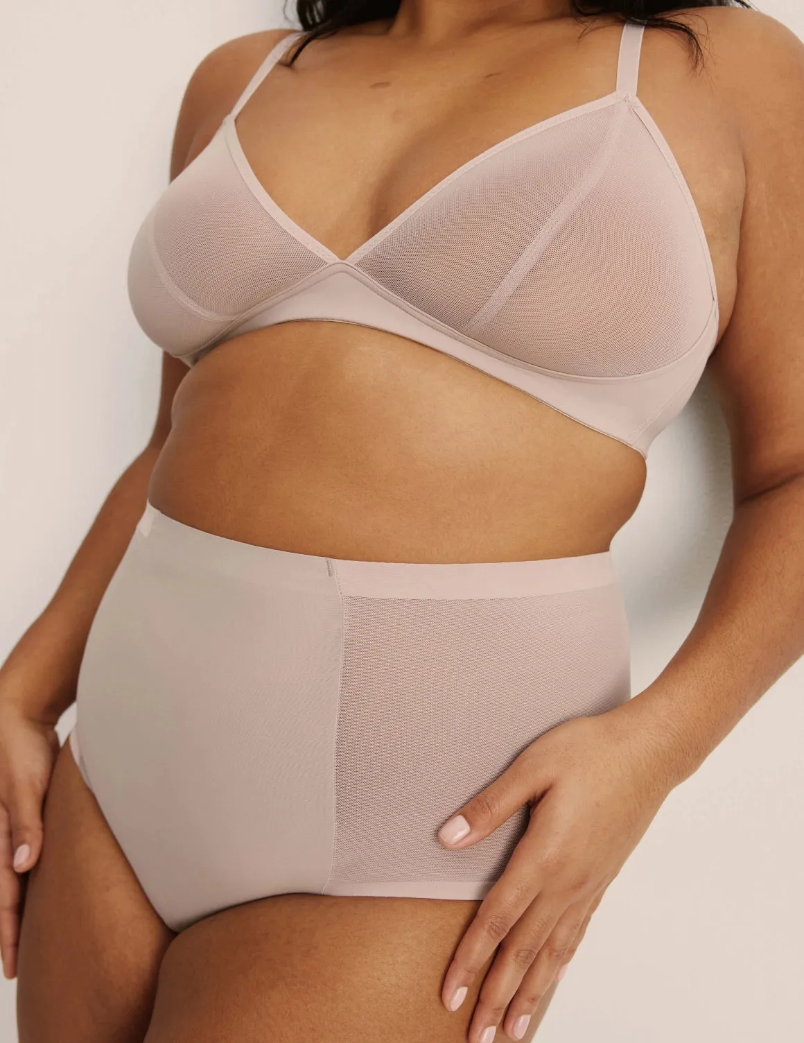 Light Leakproof No-Show Mesh High Rise