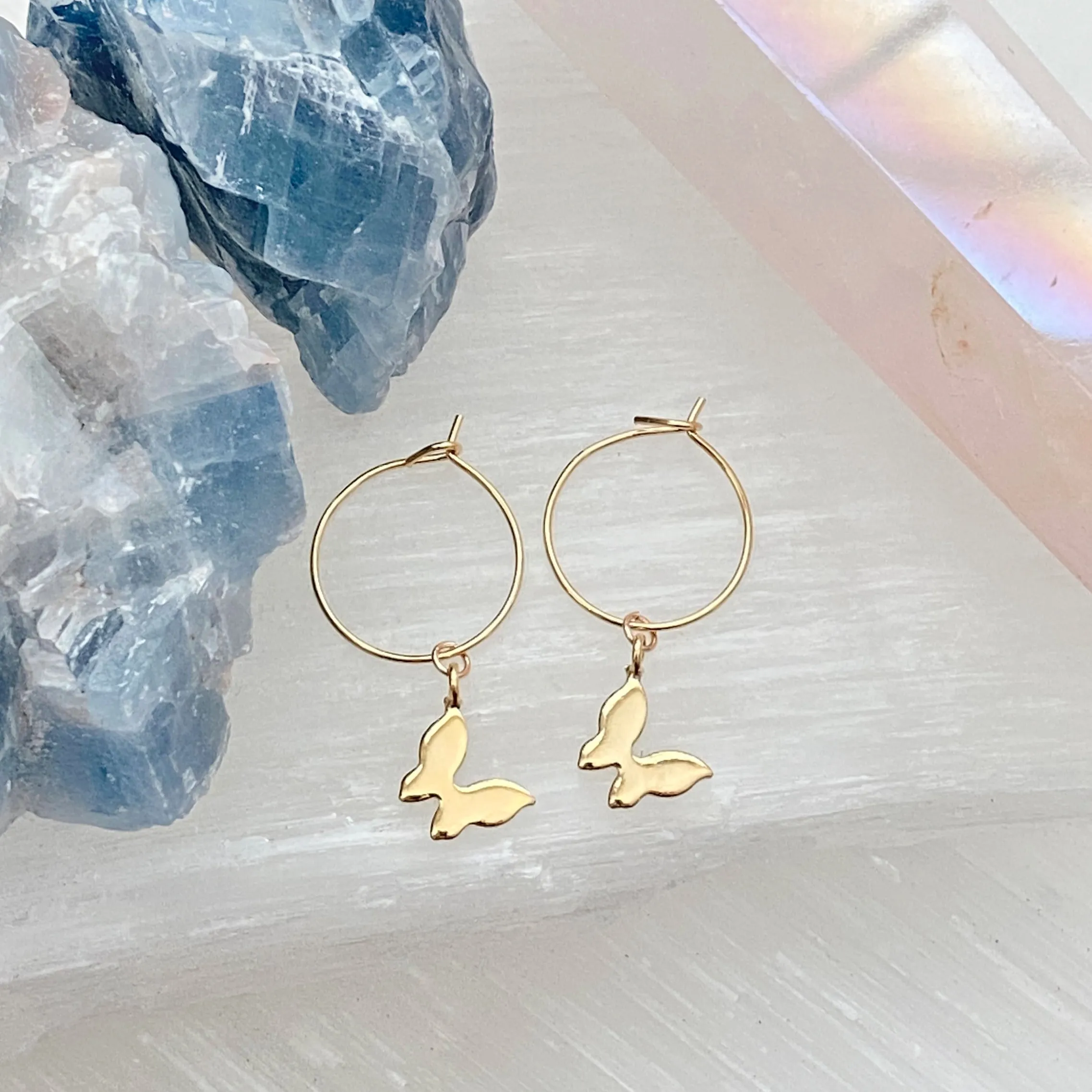Lili Butterfly Mini Hoops