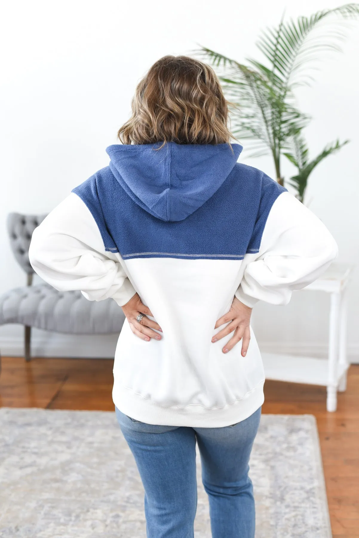 Liona Fleece Trim Hoodie Sweatshirt