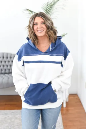 Liona Fleece Trim Hoodie Sweatshirt