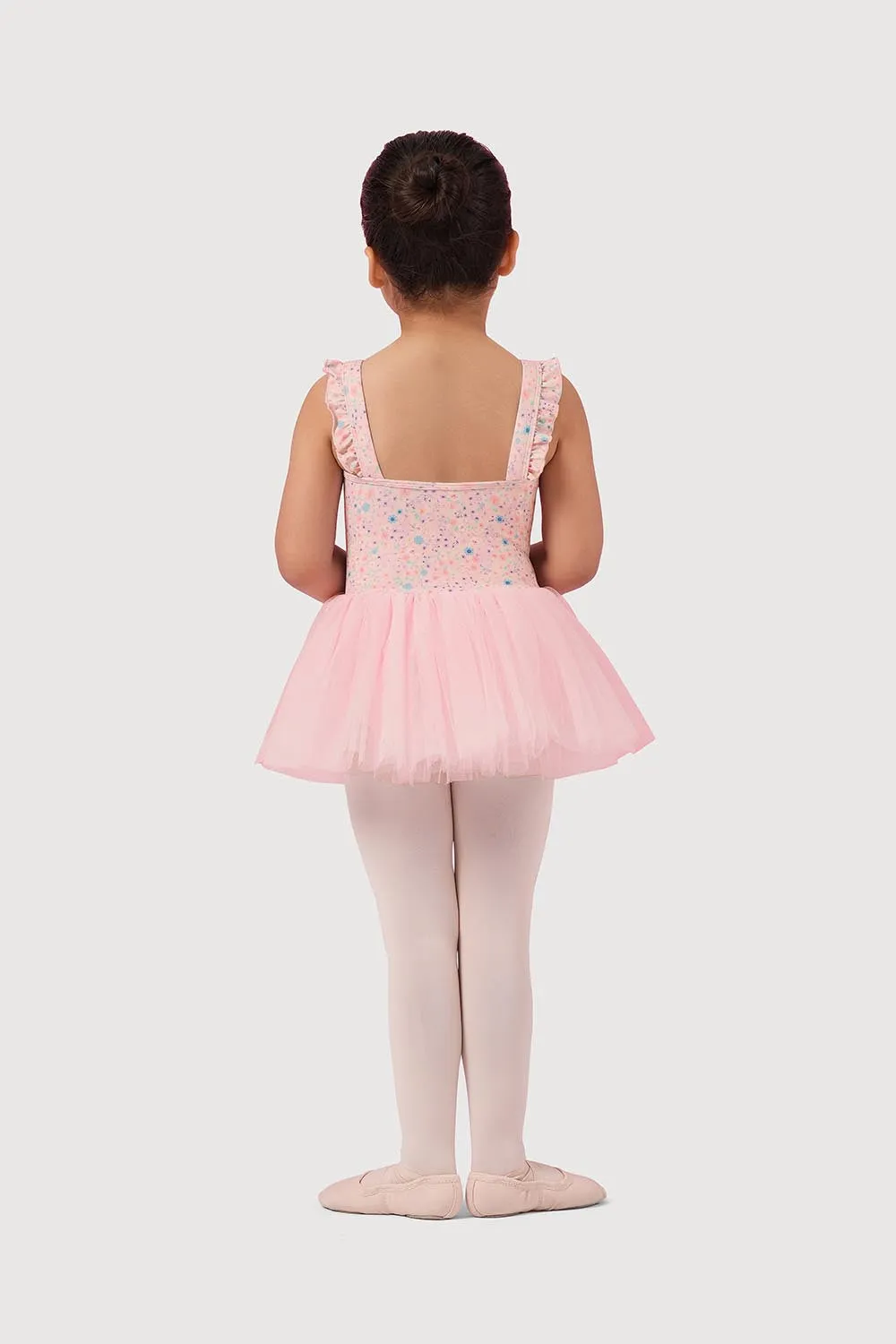 LM51240G - Mirella Ditsy Floral Frill Strap Girls Tutu Dress