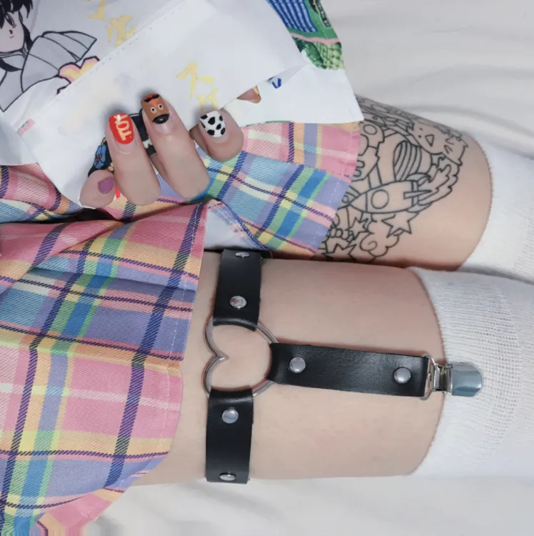 Lolita PU leather garter clip YC21512