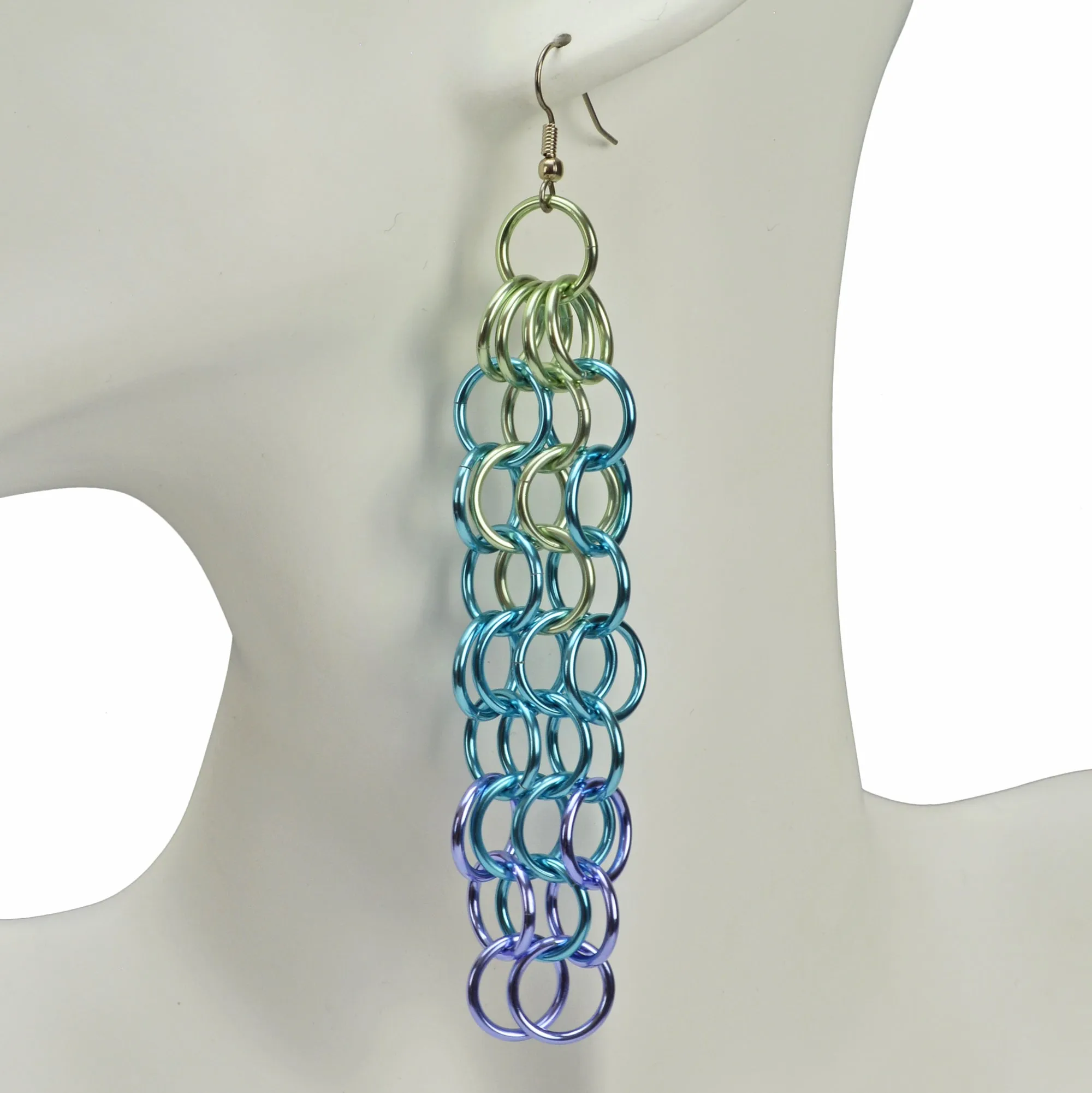 Long Mesh Earrings - Cosmic Unicorn