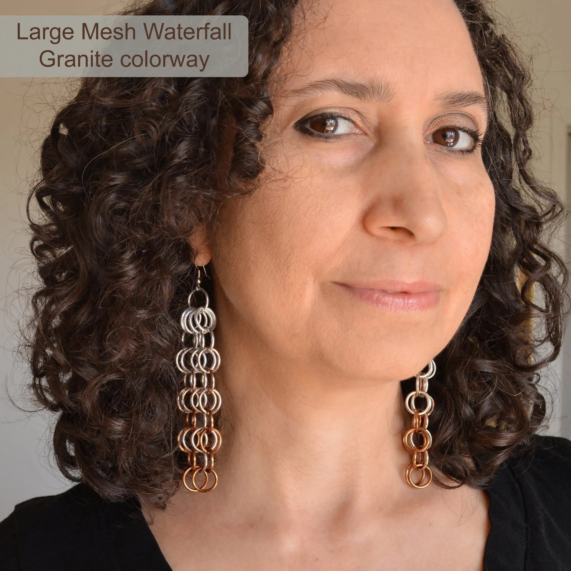 Long Mesh Earrings - Cosmic Unicorn