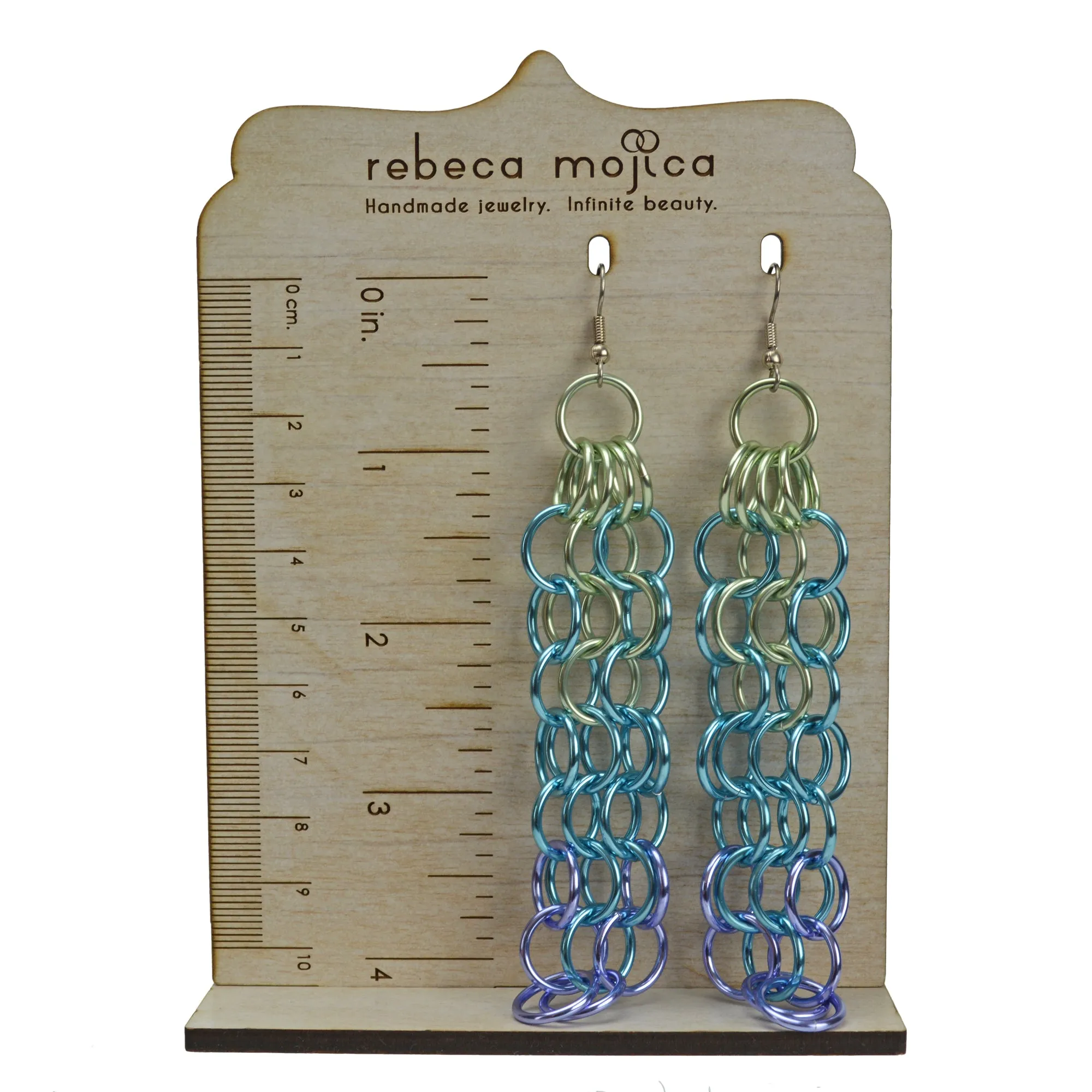 Long Mesh Earrings - Cosmic Unicorn