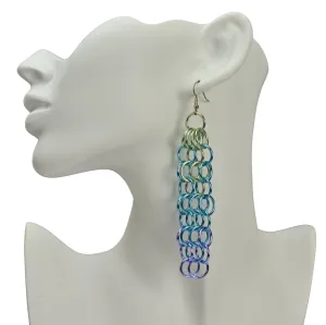 Long Mesh Earrings - Cosmic Unicorn