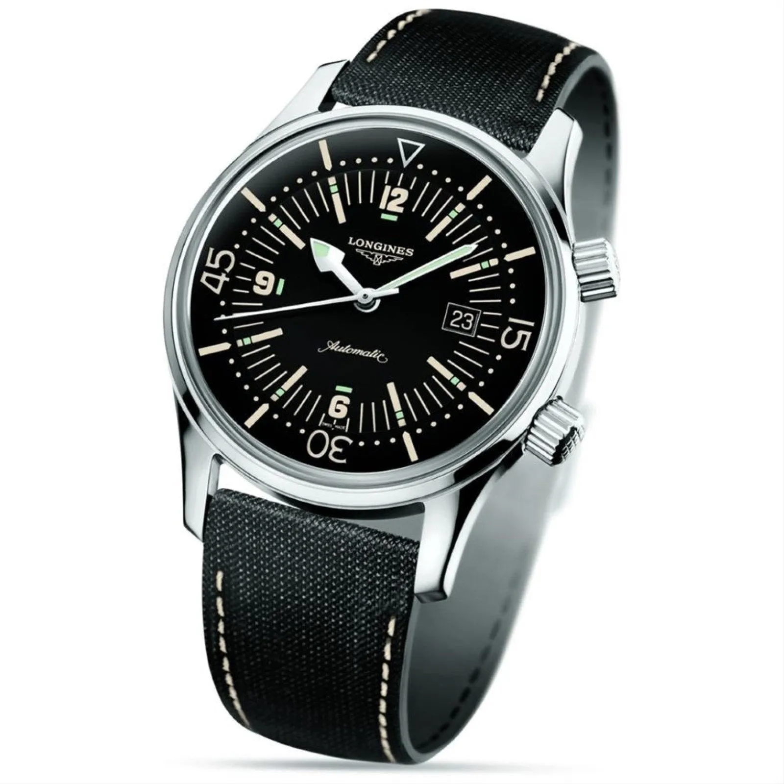 LONGINES HERITAGE LEGEND DIV Watch 41mm Black Automatic Steel L3.774.4.50.0