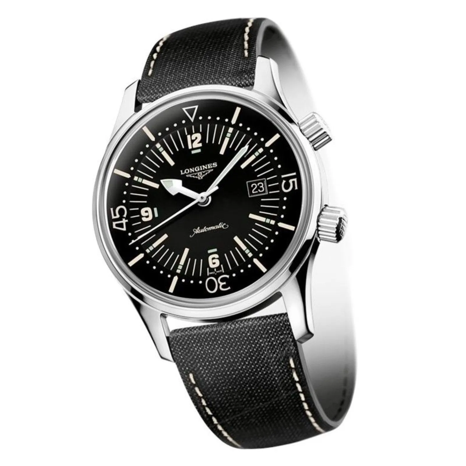 LONGINES HERITAGE LEGEND DIV Watch 41mm Black Automatic Steel L3.774.4.50.0