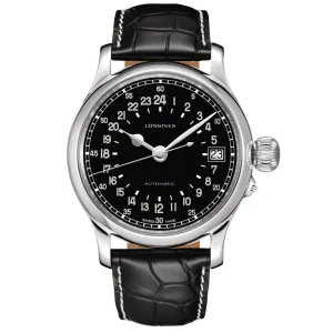 LONGINES TWENTY-FOUR HOURS 47.50MM BLACK WATCH AUTOMATIC STEEL L2.751.4.53.4