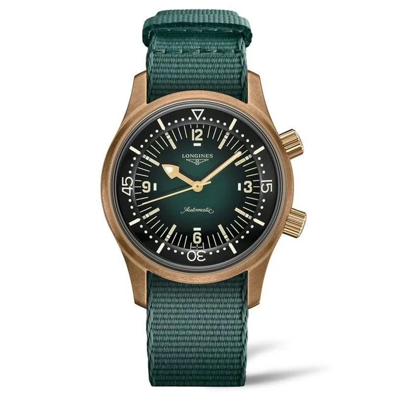 LONGINES WATCH THE LONGLES LEGEND DIV Watch 42mm Automatic Green Bronze Titanium L3.774.1.50.2