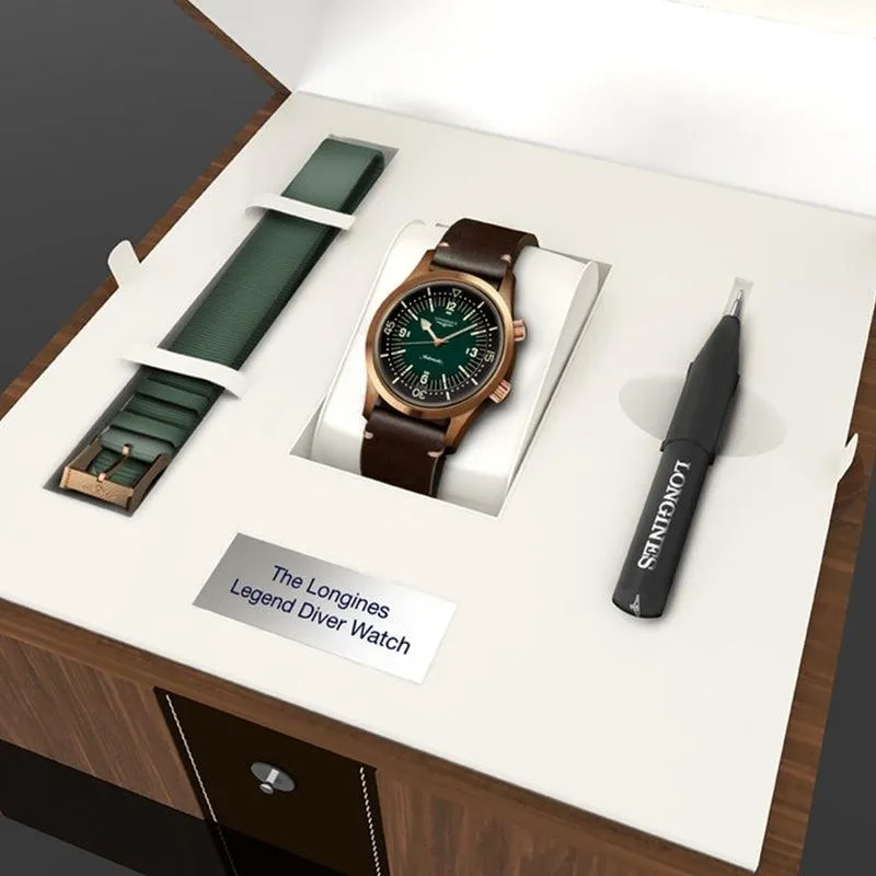 LONGINES WATCH THE LONGLES LEGEND DIV Watch 42mm Automatic Green Bronze Titanium L3.774.1.50.2