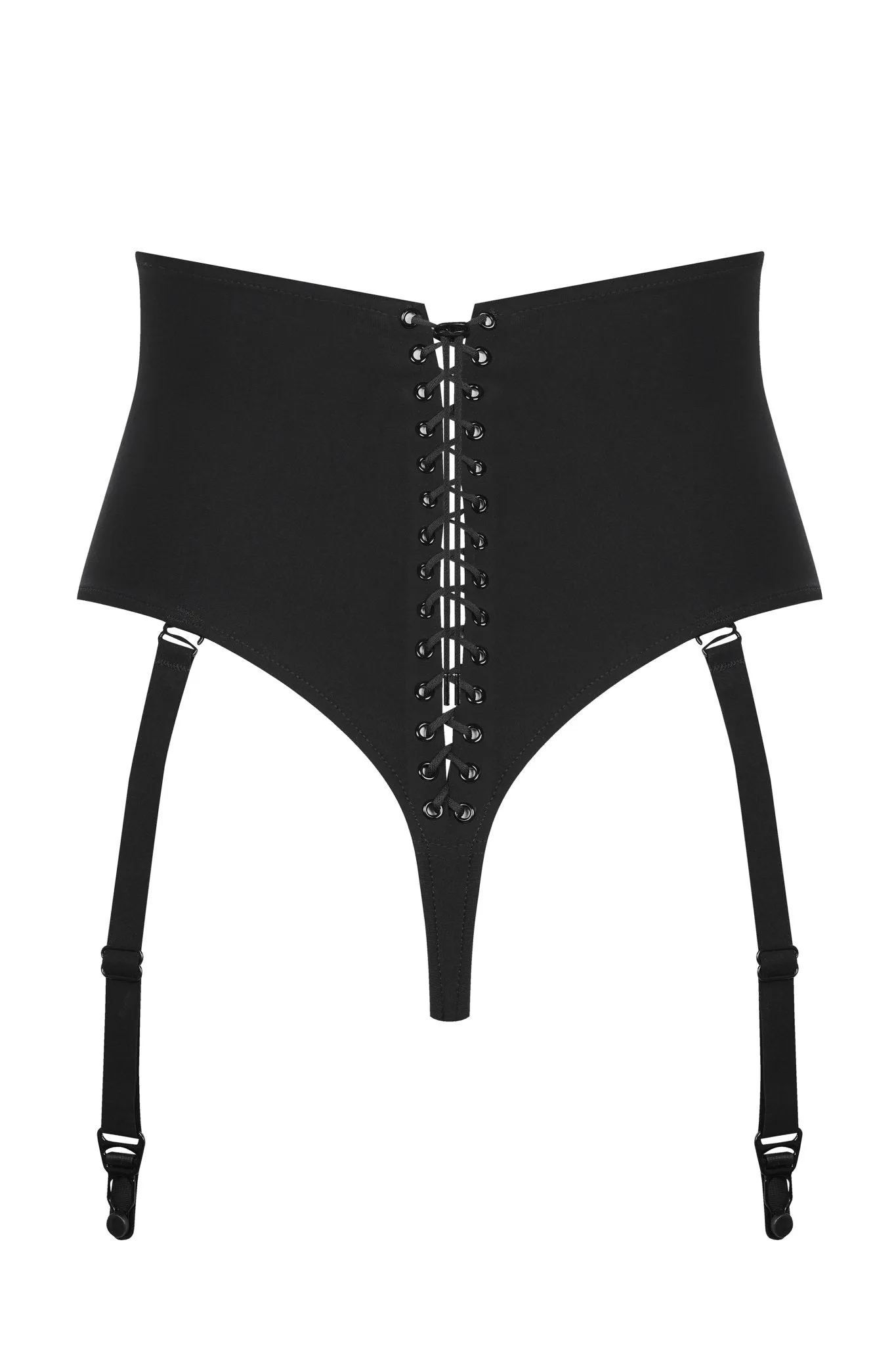 Maison Close Nuit Infinie High Waist Tanga With Suspenders