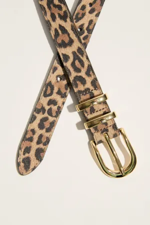 Mallory Slim Leopard Belt
