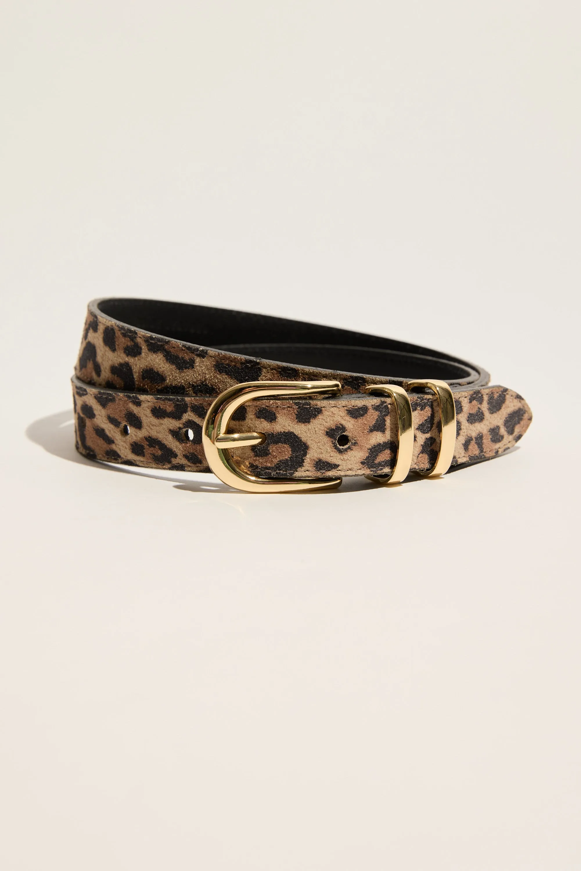 Mallory Slim Leopard Belt