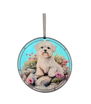 Maltese Terrier, Acrylic Window Ornament #SC422