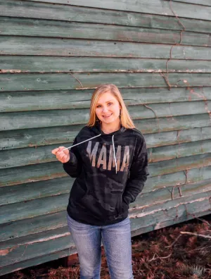 MAMA Bold © Unisex Hoodie BLACKOUT (Black Camo   Black Glitter)