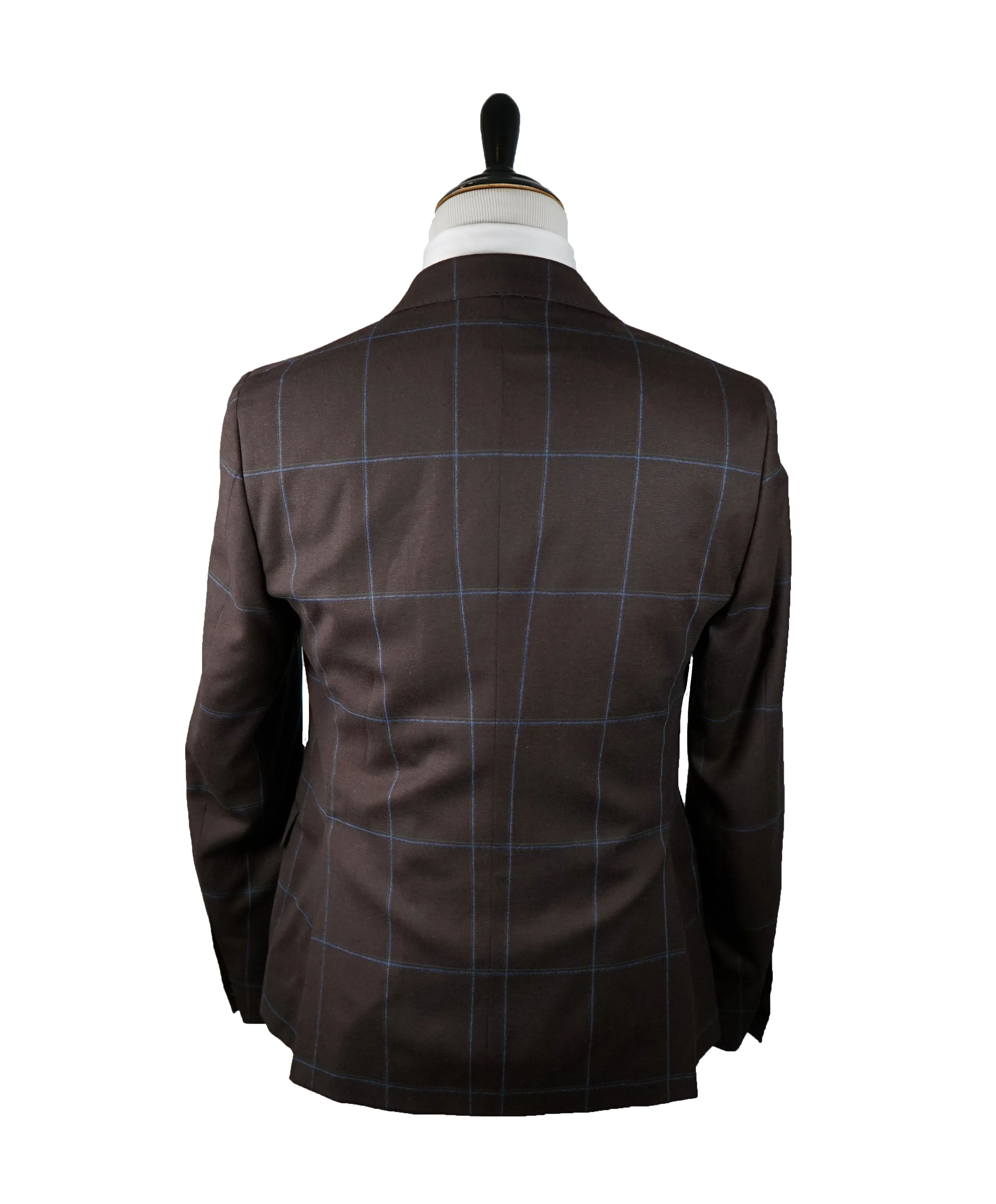 MANUEL RITZ - Wide Peak Lapel Bold Windowpane Suit - 40S
