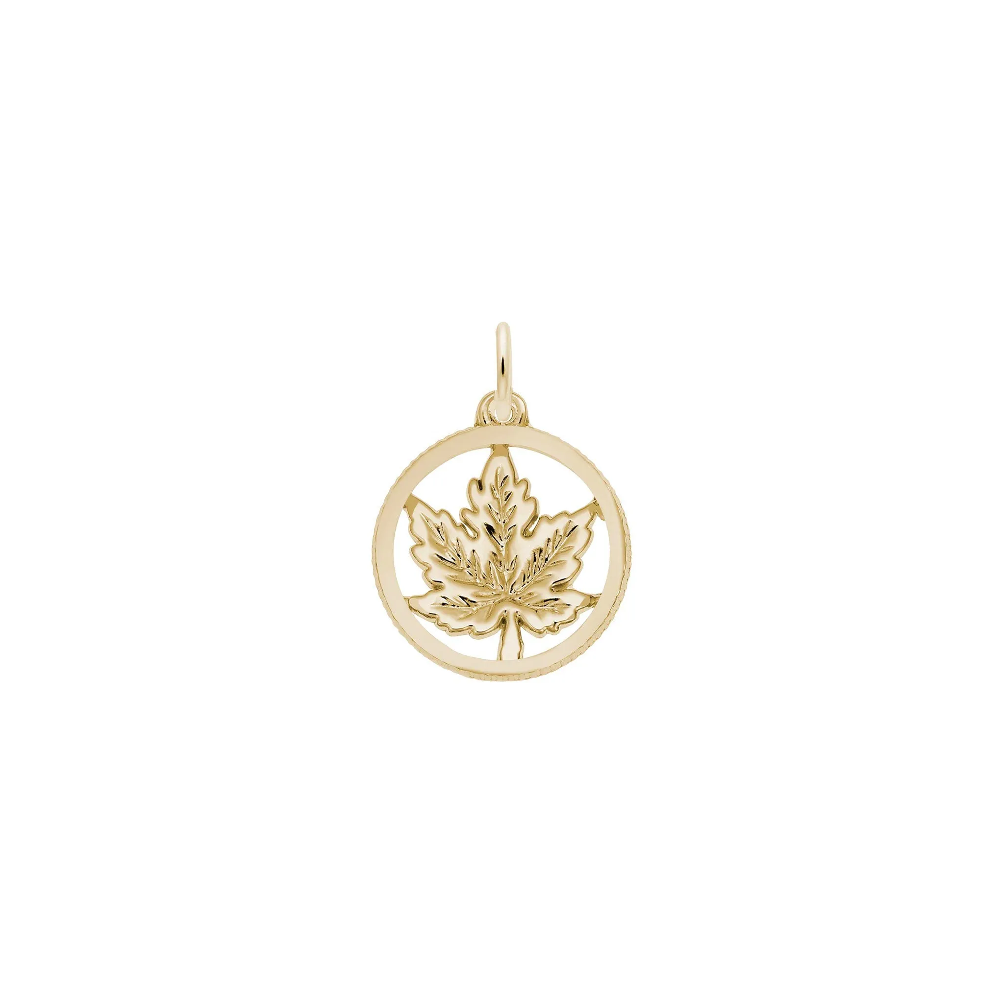 Maple Leaf Disc Charm