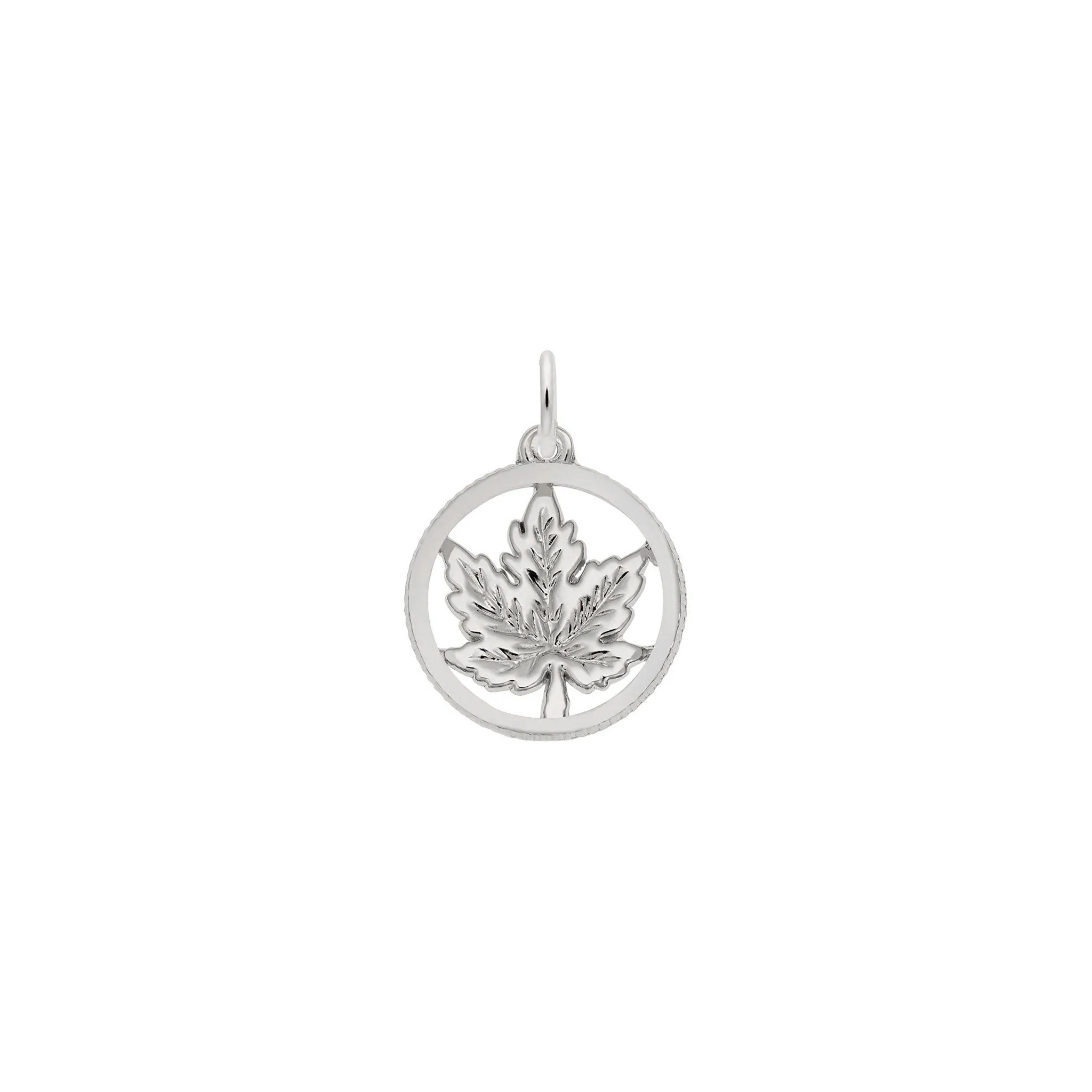 Maple Leaf Disc Charm