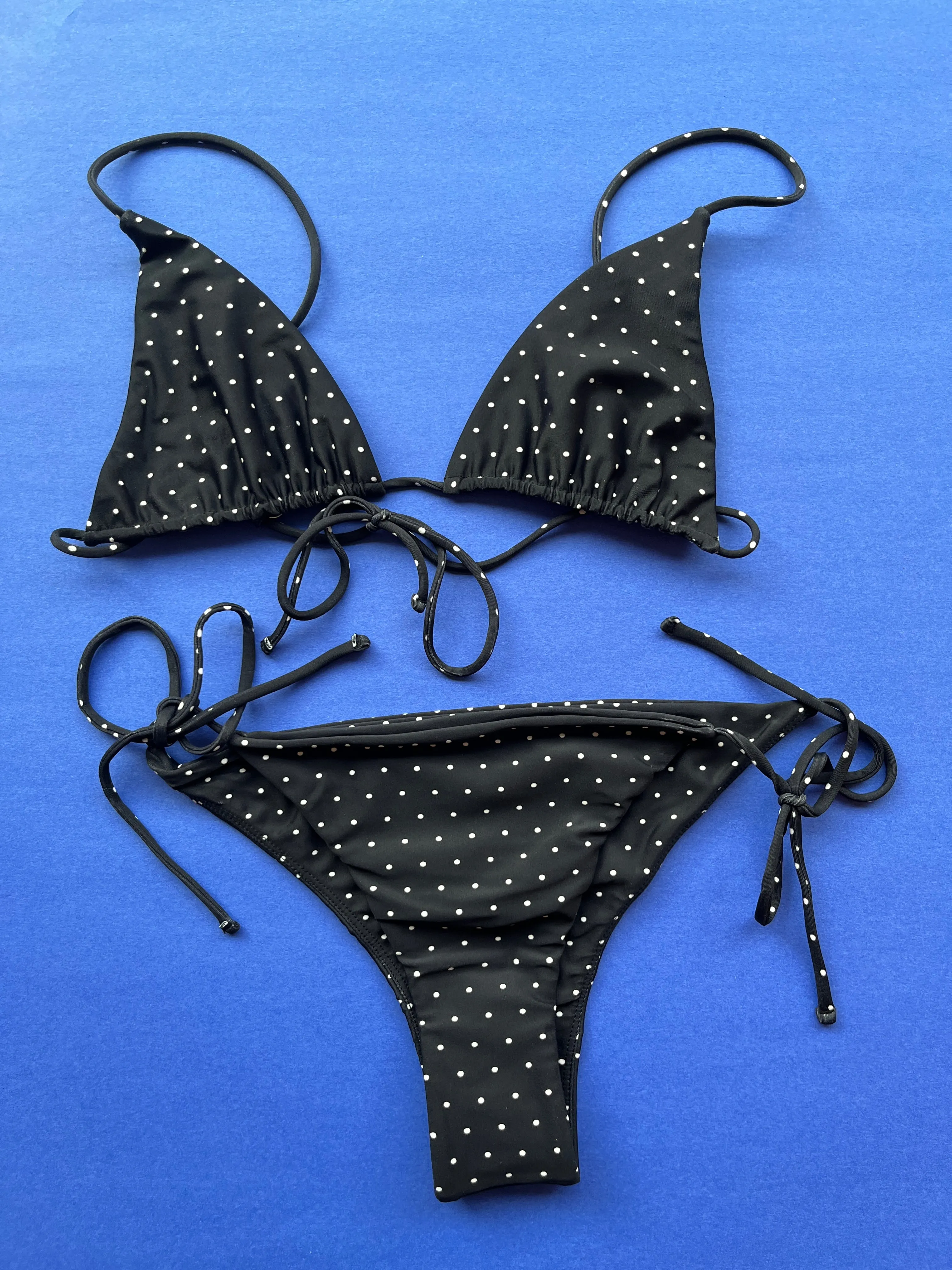 Mikoh: Belona Tie Side Bikini Bottom - Noir Dot