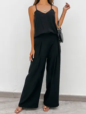 Milla Spaghetti Strap Cami and Wide Leg Pants Set