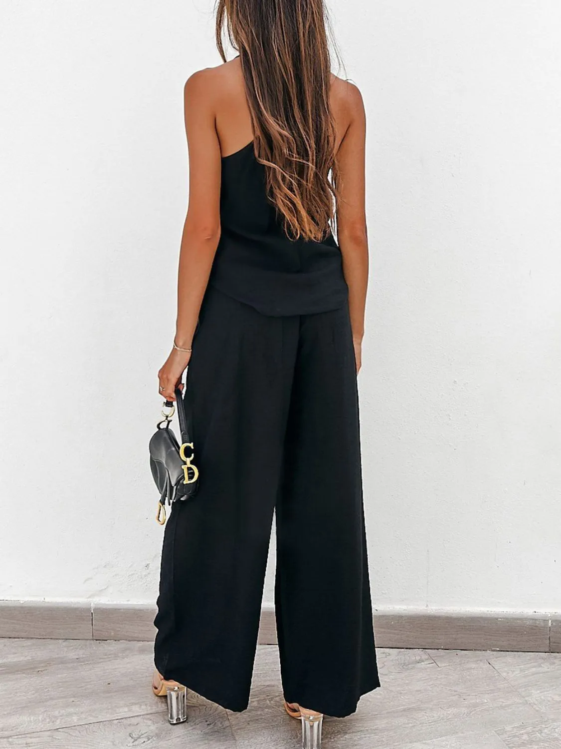 Milla Spaghetti Strap Cami and Wide Leg Pants Set