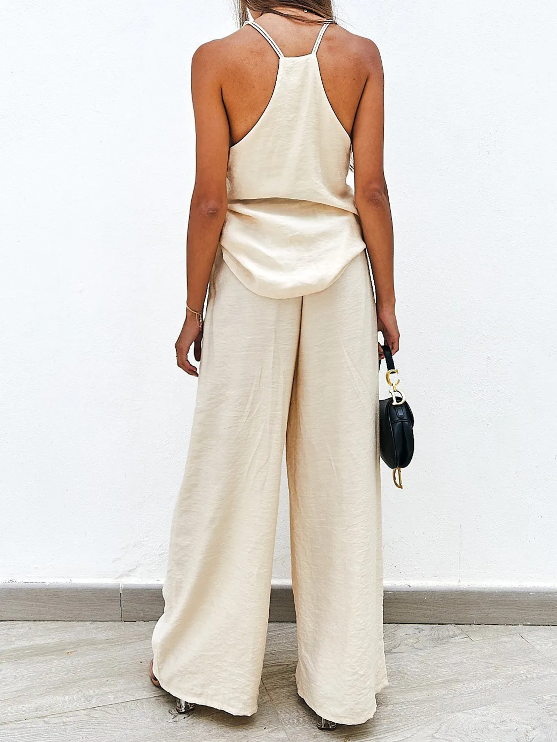 Milla Spaghetti Strap Cami and Wide Leg Pants Set