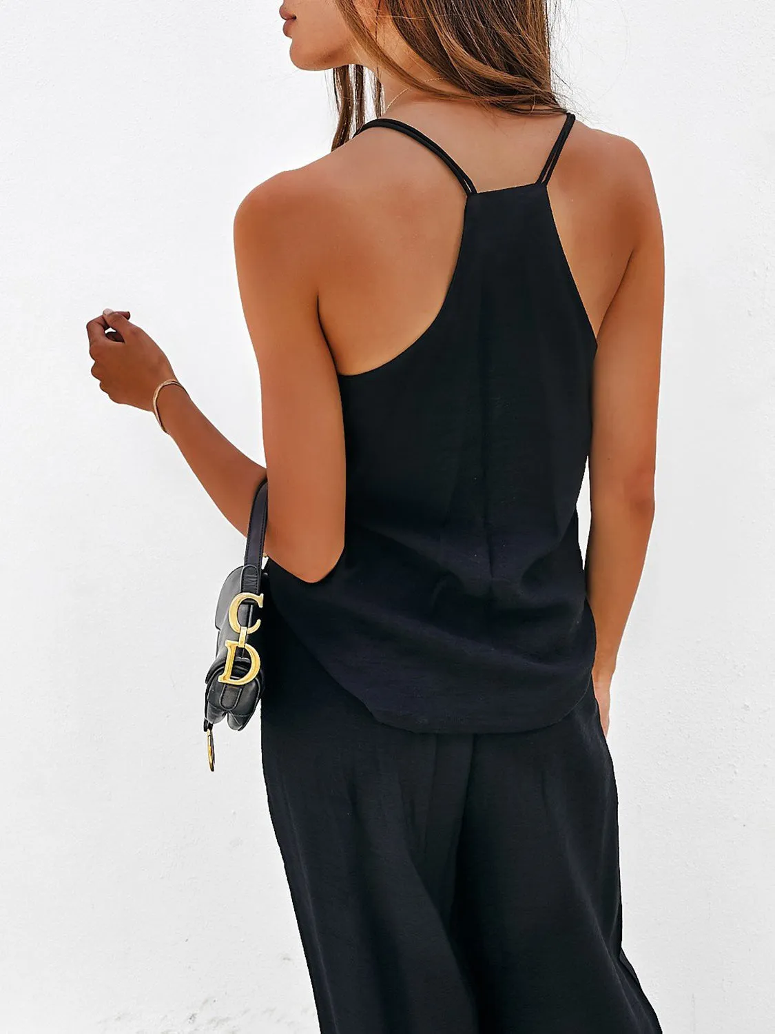 Milla Spaghetti Strap Cami and Wide Leg Pants Set